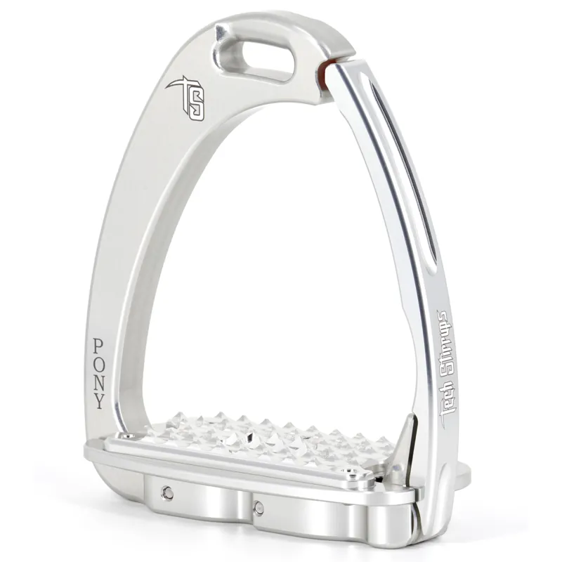 Tech Stirrups Venice Pony Dressage Sloped - Silver/Silver